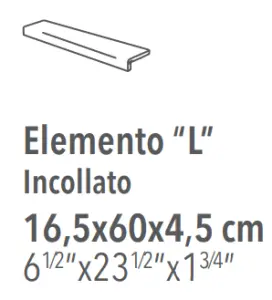 ELEMENTO L INCOLLATO ISLANDA ANTISLIP