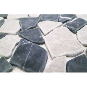 Mosaique Naturstein mosaik Crush black & grey
