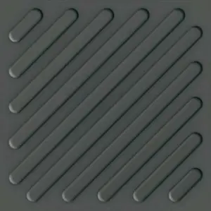 BLACK TURN MAT/RET