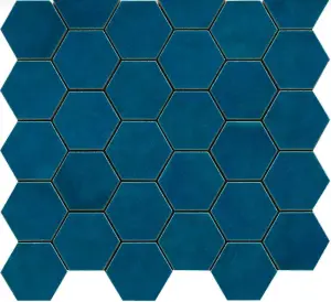 MOSAICO ESAGONA AZZURRO MARE NAT