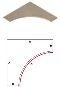 ANGLE ARRONDE INTERIEUR 15 QR 01 GLACIER