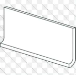 PLINTHE A GORGE BORD VIF BIANCO