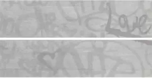 DECORO GRAFFITI WINTER WHITE BLACK GREY COMP. A+B