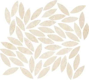 MOSAICO FOGLIE IVORY MAT