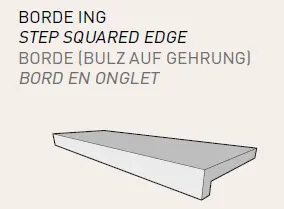 BORD EN ONGLET GRAFITO 20MM
