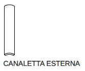 CANALETTA ESTERNA BIANCO MATT