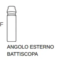 ANGOLO ESTERNO BATT BIANCO MATT