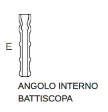 ANGOLO INTERNO BATT BIANCO MATT