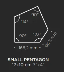 SMALL PENTAGON CONCRETE GRAPHITE