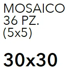 MOSAICO 5X5 BLACK NATURALE