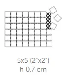 MOSAICO GHIACCIO 5X5 SU RETE