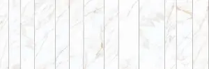 MOSAICO STRIP INSERTO METALLO CALACATTA GOLD
