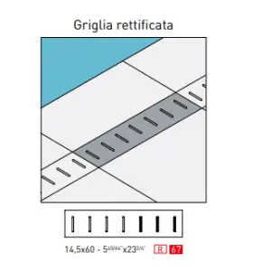 GRIGLIA PORTES RETT 20MM
