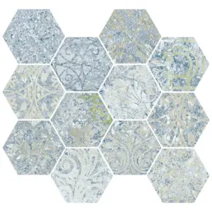 MOS. HEXAGONAL BLUE NAT.