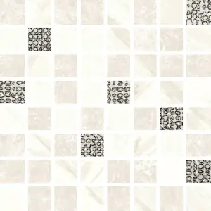 MOSAIC WHITE LIGHT GREY SHINE
