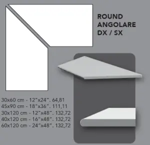 ROUND ANGOLARE FREYA SX