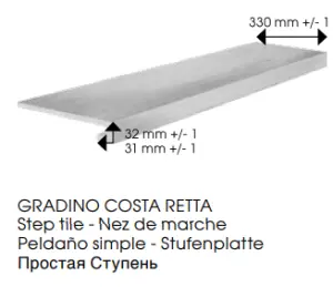 GRADINO COSTA RETTA CLAY GRIP